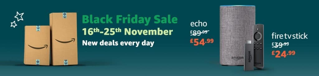Amazon's Black Friday banner