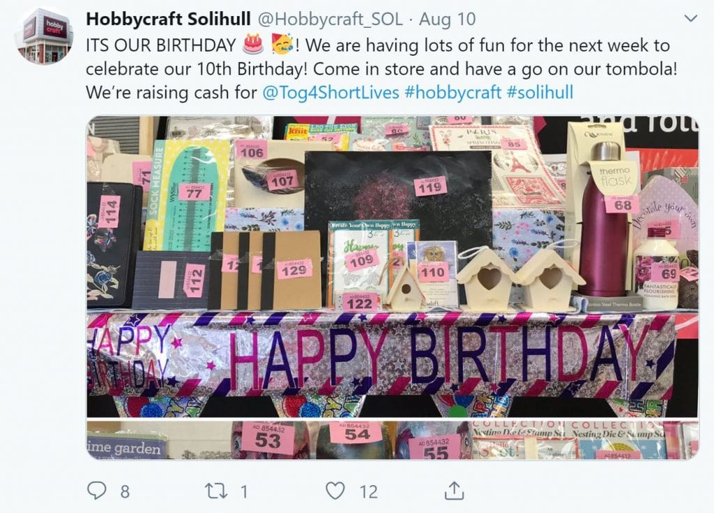 Hobbycraft Solihull engaging with their local customers