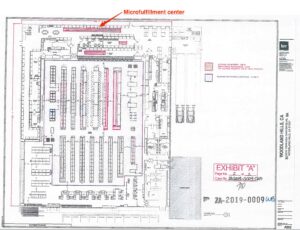 Floorplan reportedly showing a micro fulfilment centre
